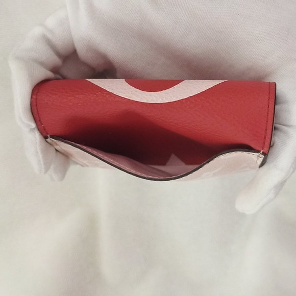 Very Good & RARE LV Zoe Giant Monogram Trifold Wallet in Rouge (Full Inclusion) - Picture 8 of 16